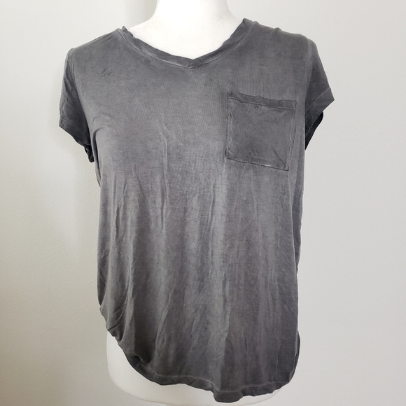 Charcoal Gray Pocket Tee - Picture 1 of 5